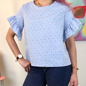 DREW short sleeve chambray confetti dot, Size M